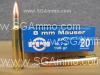 200 Round Case - 8mm Mauser Soft Point 196 Grain Prvi Partizan Ammo - PP8S